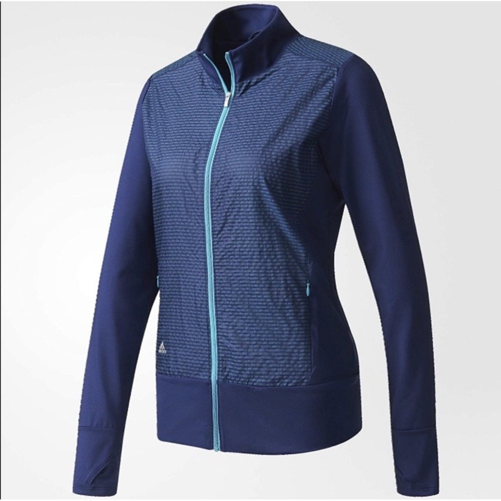 ADIDAS Womens Night Sky Blue Lightweight Golf Wind Jacket Ladies M